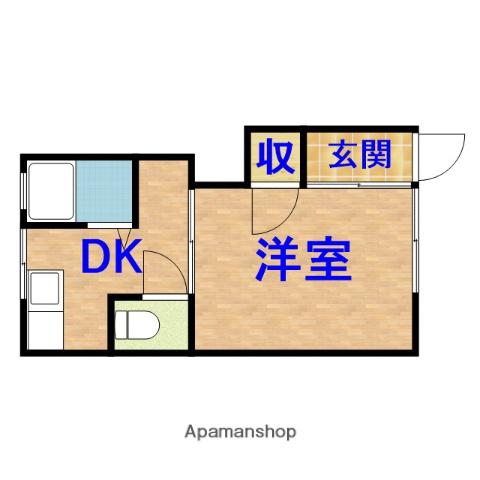 キャッスル五井Ⅱ(1K/2階)の間取り写真