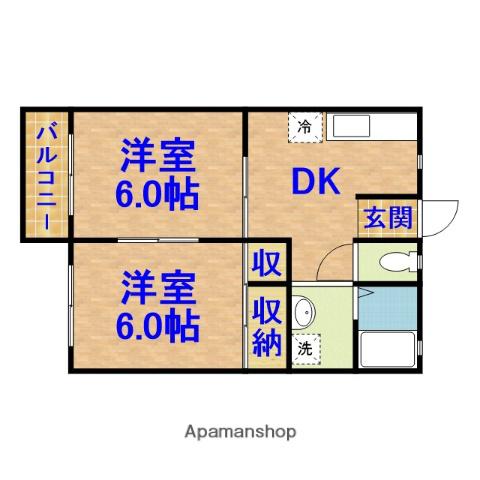 サンプレジオ市原(2DK/2階)の間取り写真
