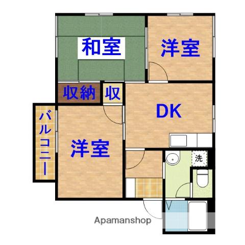 サンイースト(3DK/2階)の間取り写真