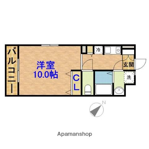 カーサステラ(1K/1階)の間取り写真