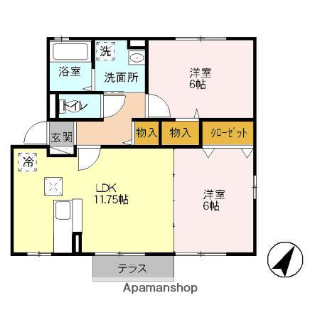 エクセル(2LDK/1階)の間取り写真