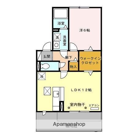 エスペランサ(1LDK/1階)の間取り写真