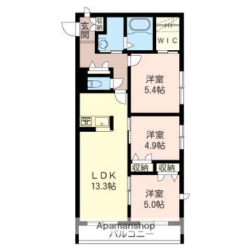 ラ・ルーチェ(3LDK/3階)の間取り写真