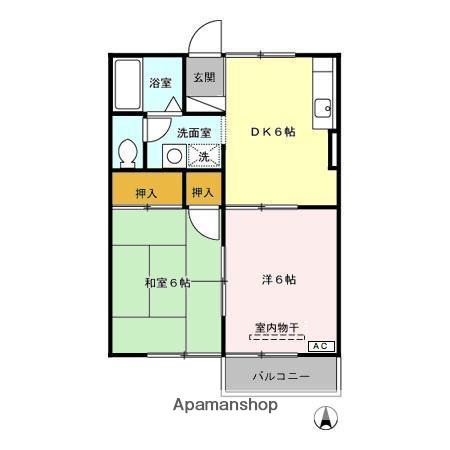 パストラル(2DK/1階)の間取り写真