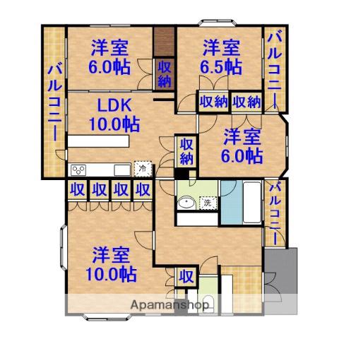 第一佐和ビル(4LDK/3階)の間取り写真