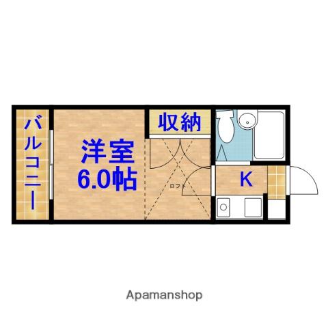 アリス白金(1K/2階)の間取り写真