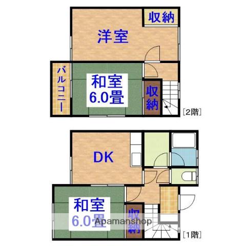 パークハウス(3DK)の間取り写真