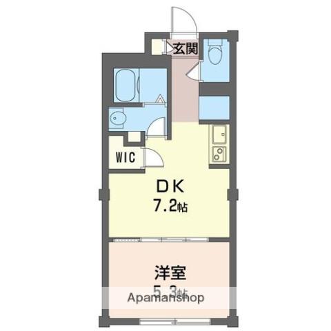 アービス柳前(1DK/3階)の間取り写真