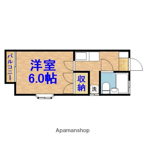 コーポ・サンライズ(1K/2階)の間取り写真