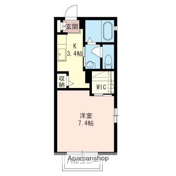 ヴァンクール(1K/2階)の間取り写真