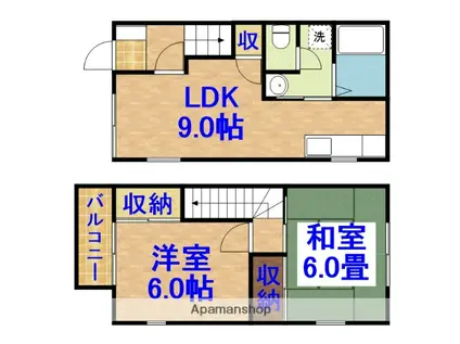 第６弘岡ハイツ(2LDK)の間取り写真