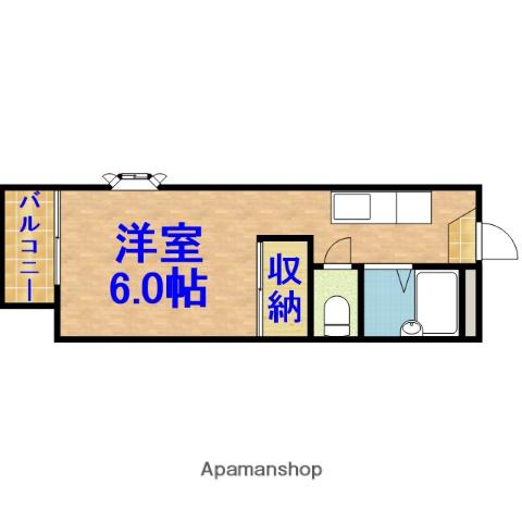 アクレール(ワンルーム/1階)の間取り写真