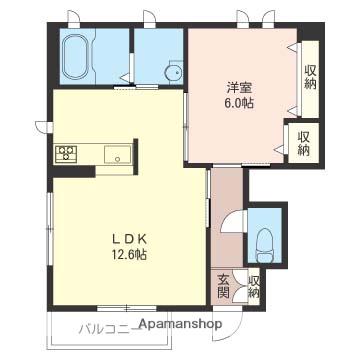 アルフィアスⅡ(1LDK/1階)の間取り写真