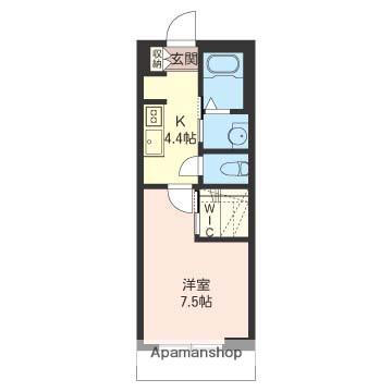 パシフィック リム(1K/2階)の間取り写真