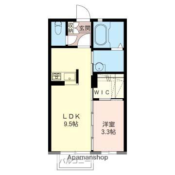 カナレット(1LDK/1階)の間取り写真
