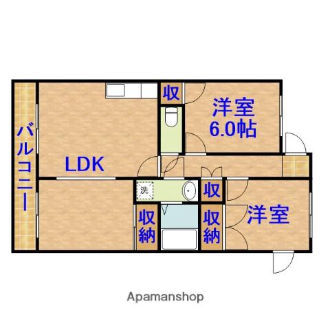 パストラルハウス姉崎(2LDK/1階)の間取り写真