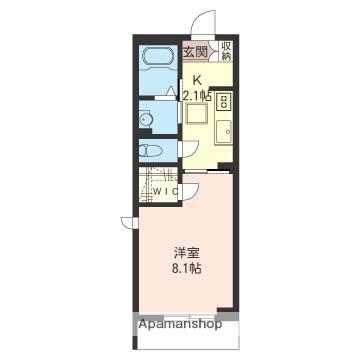 AJ RESIDENCE(1K/1階)の間取り写真