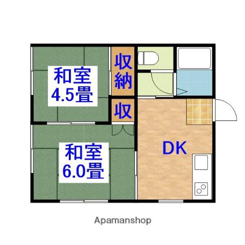 サンステージ(2DK/2階)の間取り写真