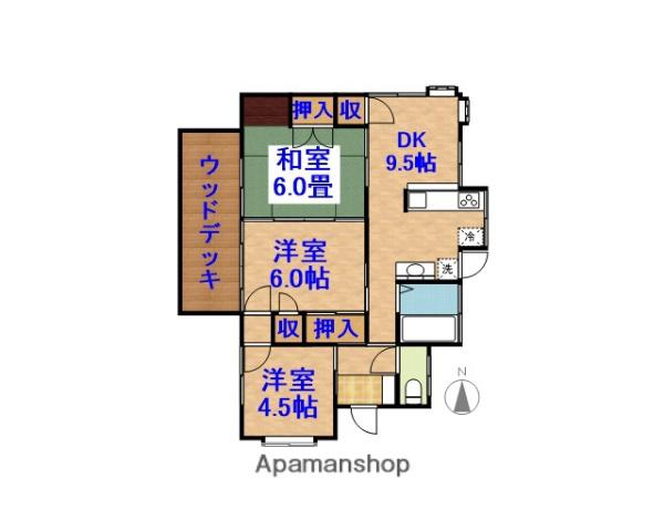 京成電鉄千原線 学園前駅(千葉) 徒歩18分 1階建 築58年(3DK)の間取り写真