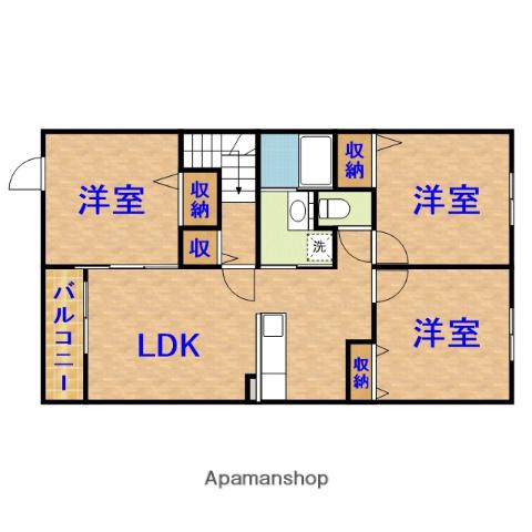 フェニックス茂原(3LDK/2階)の間取り写真