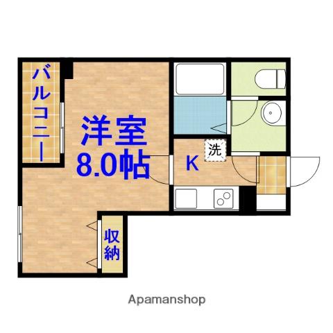 ラルーチェ(1K/3階)の間取り写真