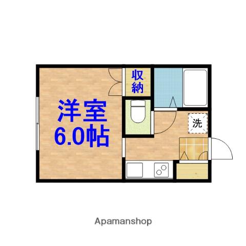 プチフォレスト(1K/1階)の間取り写真