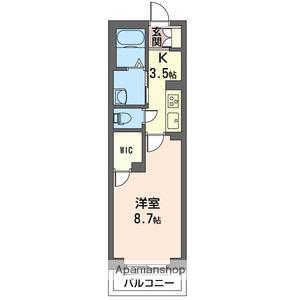 プリマヴェーラ(1K/2階)の間取り写真