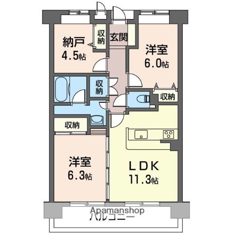 Nレジデンス(2LDK/5階)の間取り写真