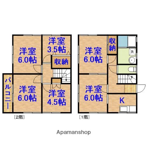 内房線 五井駅 徒歩20分 2階建 築13年(6K)の間取り写真