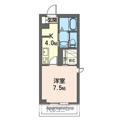 内房線 五井駅 徒歩8分 3階建 築5年(1K/1階)の間取り写真