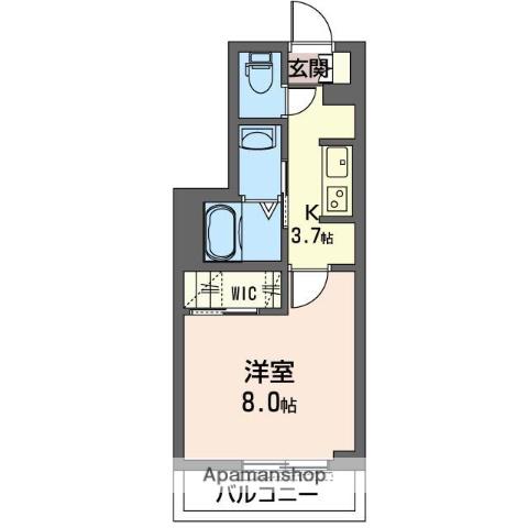 ラ フォンテーヌ(1K/3階)の間取り写真