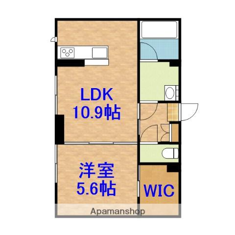 オアシスD(1LDK/1階)の間取り写真