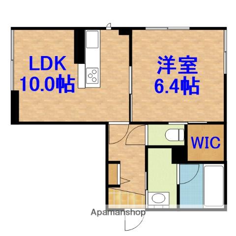 オアシスD(1LDK/1階)の間取り写真