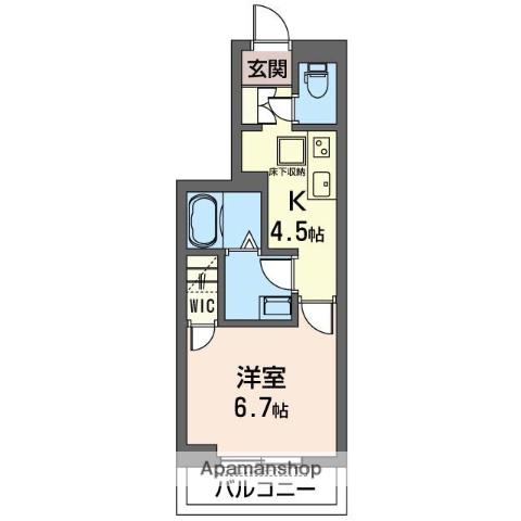  グランドアスカ(1K/1階)の間取り写真
