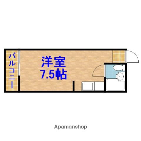 ハイツヤマダ(ワンルーム/2階)の間取り写真