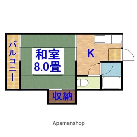 蘇我野ハウス2号棟(1K/1階)の間取り写真
