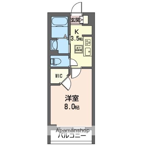 ノクタンブル(1K/1階)の間取り写真
