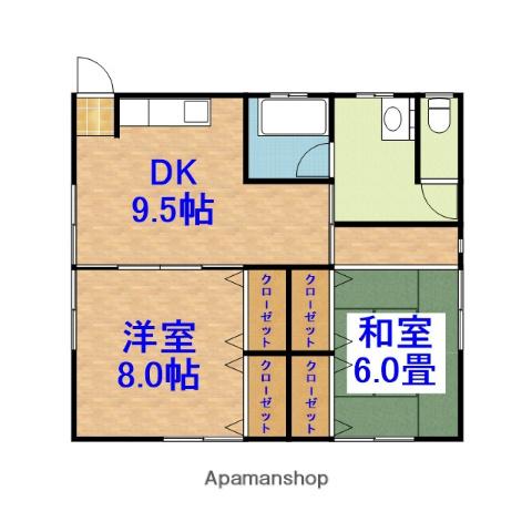 近藤アパート(2DK/2階)の間取り写真
