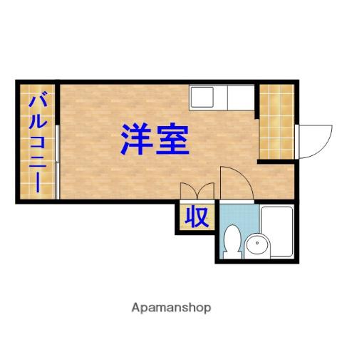 ファミール赤坂Ⅰ(ワンルーム/2階)の間取り写真