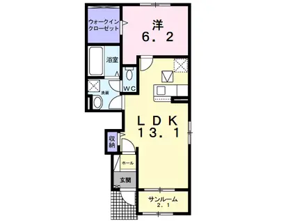 早野アパート3(1LDK/1階)の間取り写真