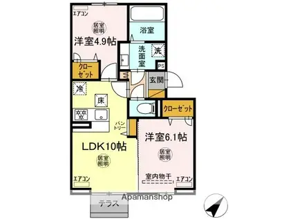 パストラル(2LDK/1階)の間取り写真