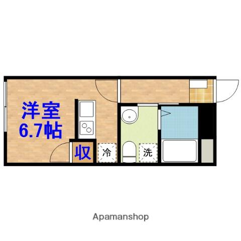 AMBITION葛城(ワンルーム/2階)の間取り写真