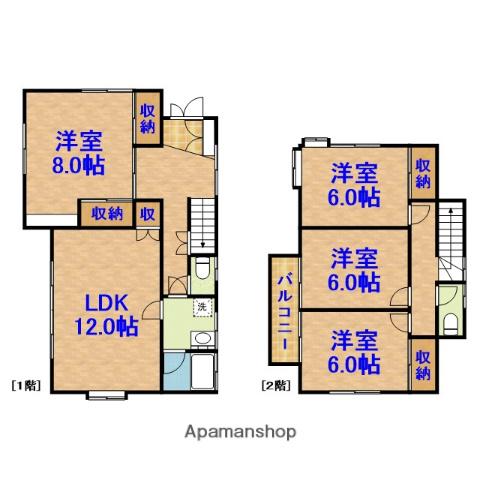 東金線 東金駅 徒歩18分 2階建 築35年(4LDK)の間取り写真