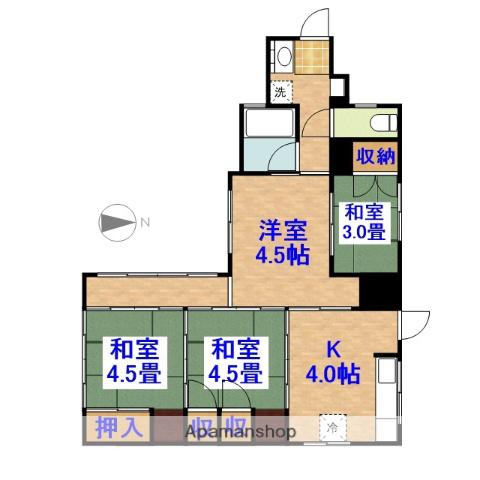 外房線 誉田駅 徒歩10分 2階建 築34年(4K)の間取り写真