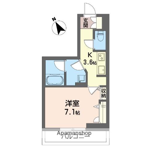 デスペラード(1K/1階)の間取り写真