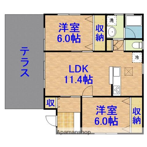 内房線 八幡宿駅 徒歩26分 1階建 築9年(2LDK)の間取り写真