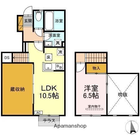 1007-KURA1号棟(1LDK/1階)の間取り写真