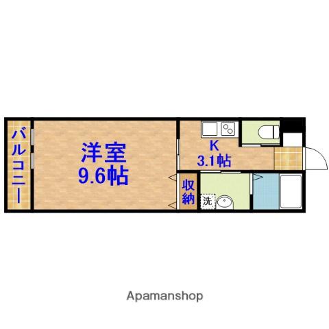 TAC FOREST(1K/3階)の間取り写真