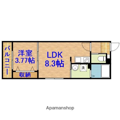 アルメリア(1LDK/2階)の間取り写真