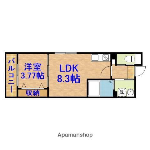 アルメリア(1LDK/2階)の間取り写真